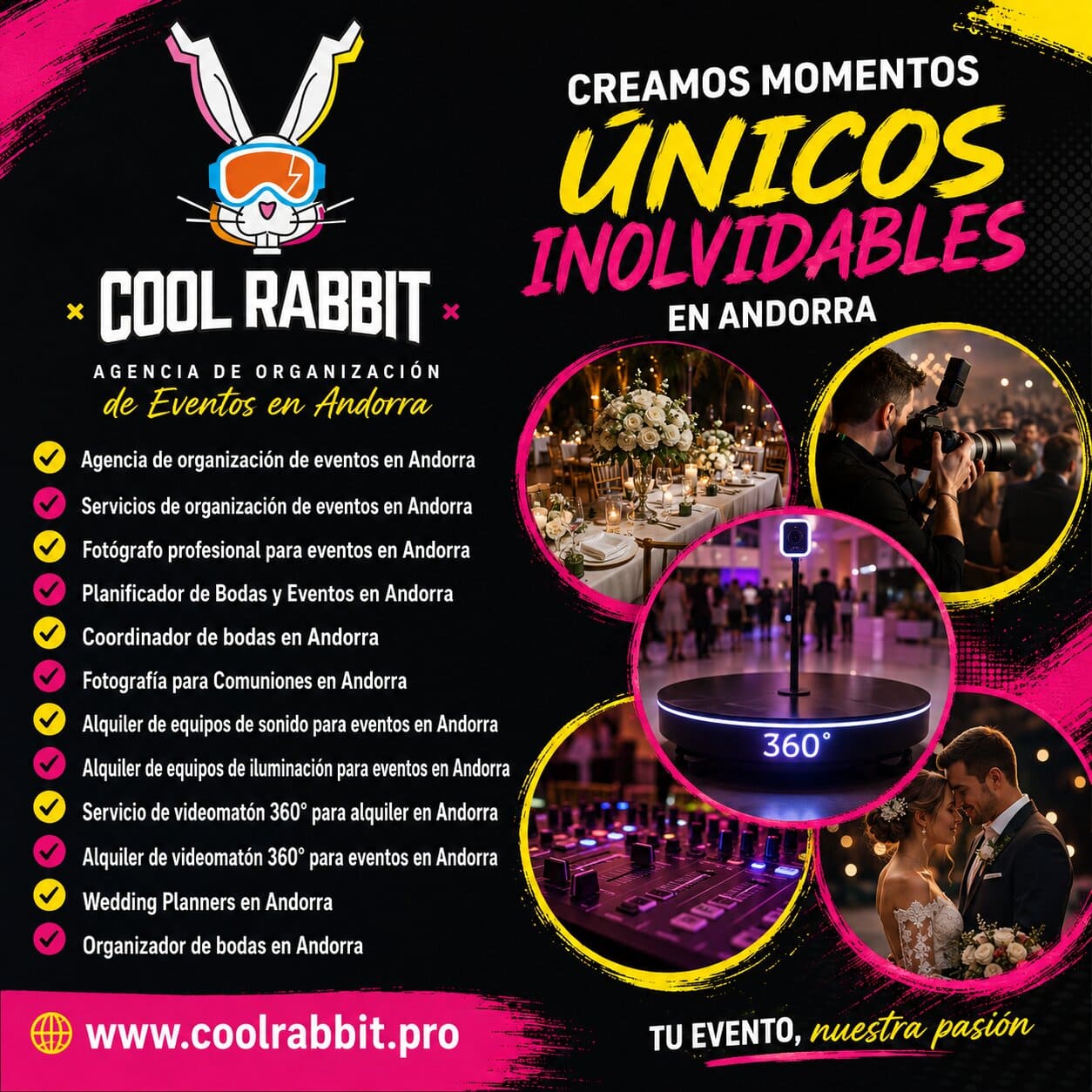 Contrata un Fotógrafo profesional para eventos en Andorra | Cool Rabbit